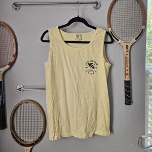South Padre Island Texas Butter Yellow Tank Top Comfort Colors Small‎